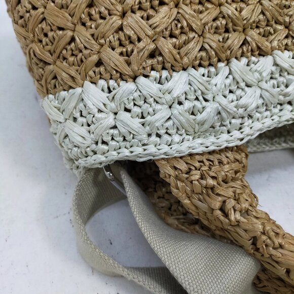 Authentic Prada Hand Bag Brown Raffia mn715-112925 - Picture 8 of 16